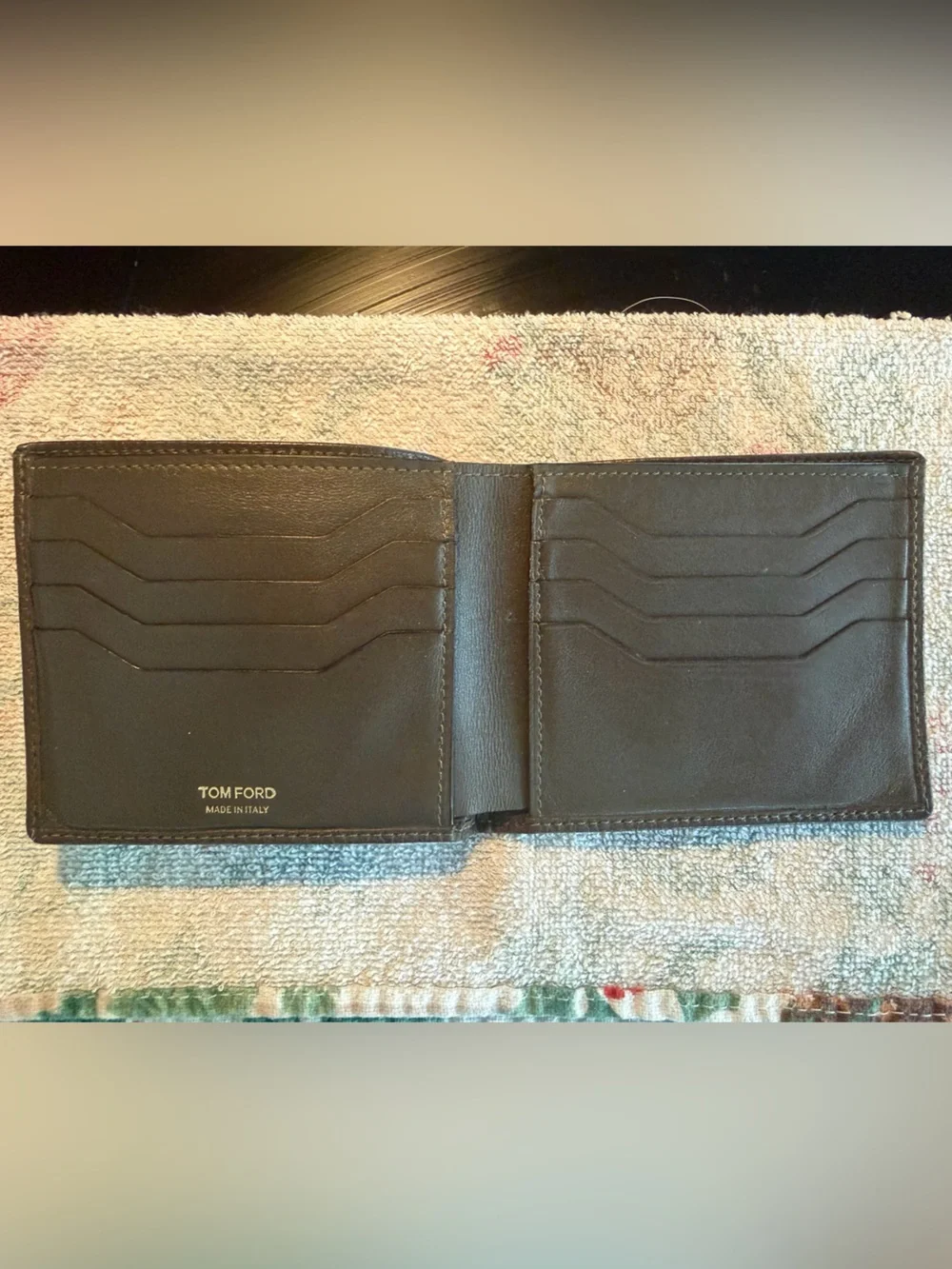 Tom Ford Bifold Wallet Brown Leather Pre-owned